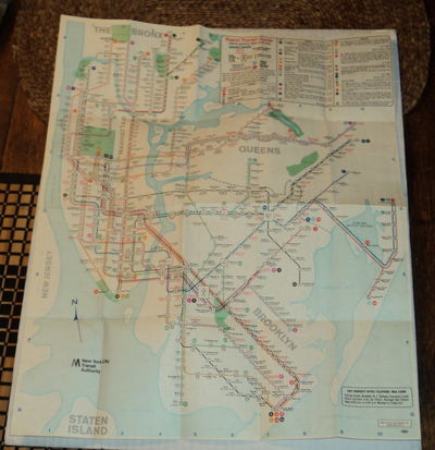 RAPID TRANSIT GUIDE. [New York City transit map and station guide].